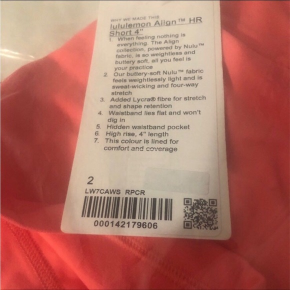 NEW Lululemon Align High-Rise Short 4” - Picture 5 of 5